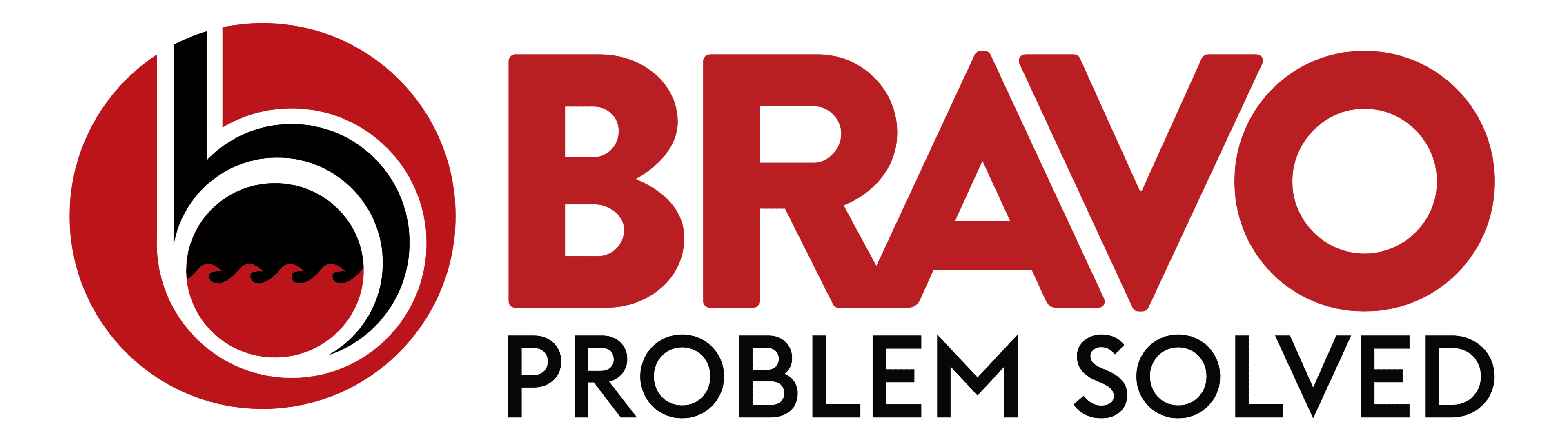 Red BRAVO logo with 
